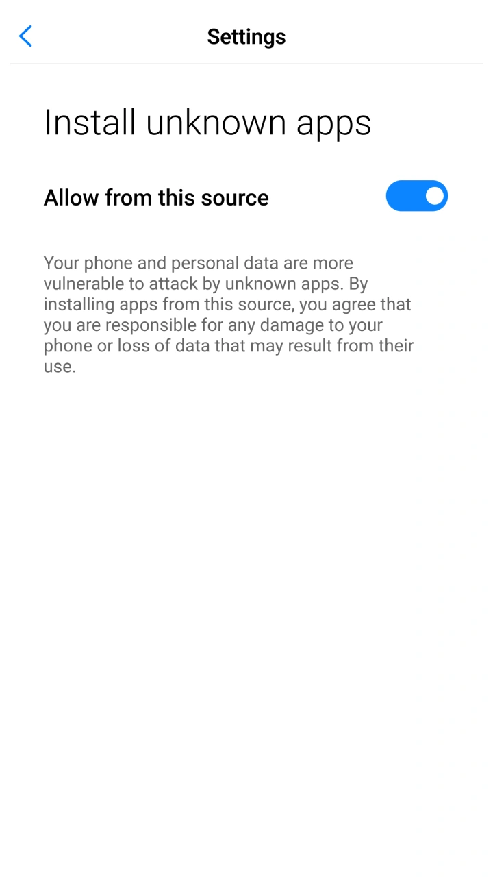 Allow installation in your phone settings to set up a user-friendly Melbet app.
