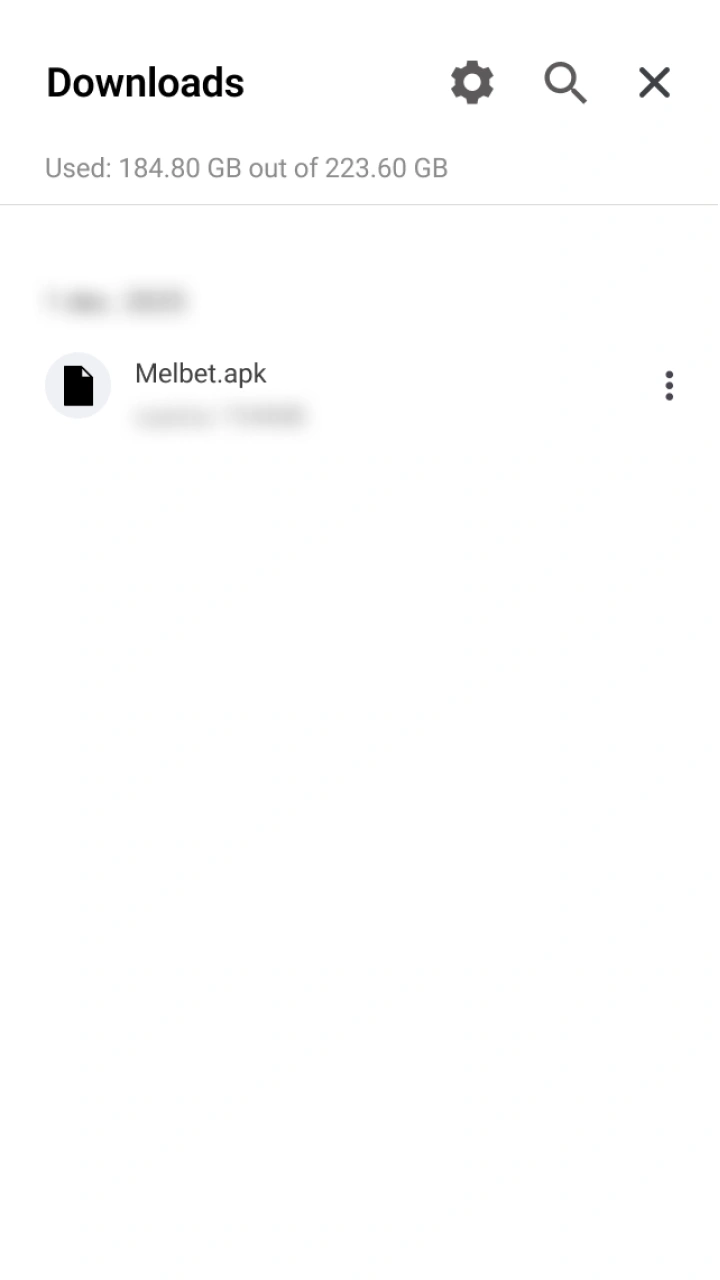 Save the original Melbet APK file to your device to easily start the installation.