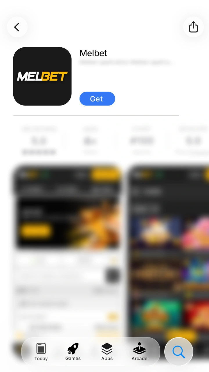 Download the Melbet app for Apple devices directly from the App Store.