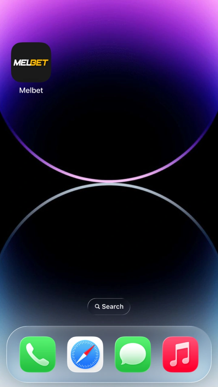 Get instant access to premium sports betting by tapping the Melbet icon on iOS.