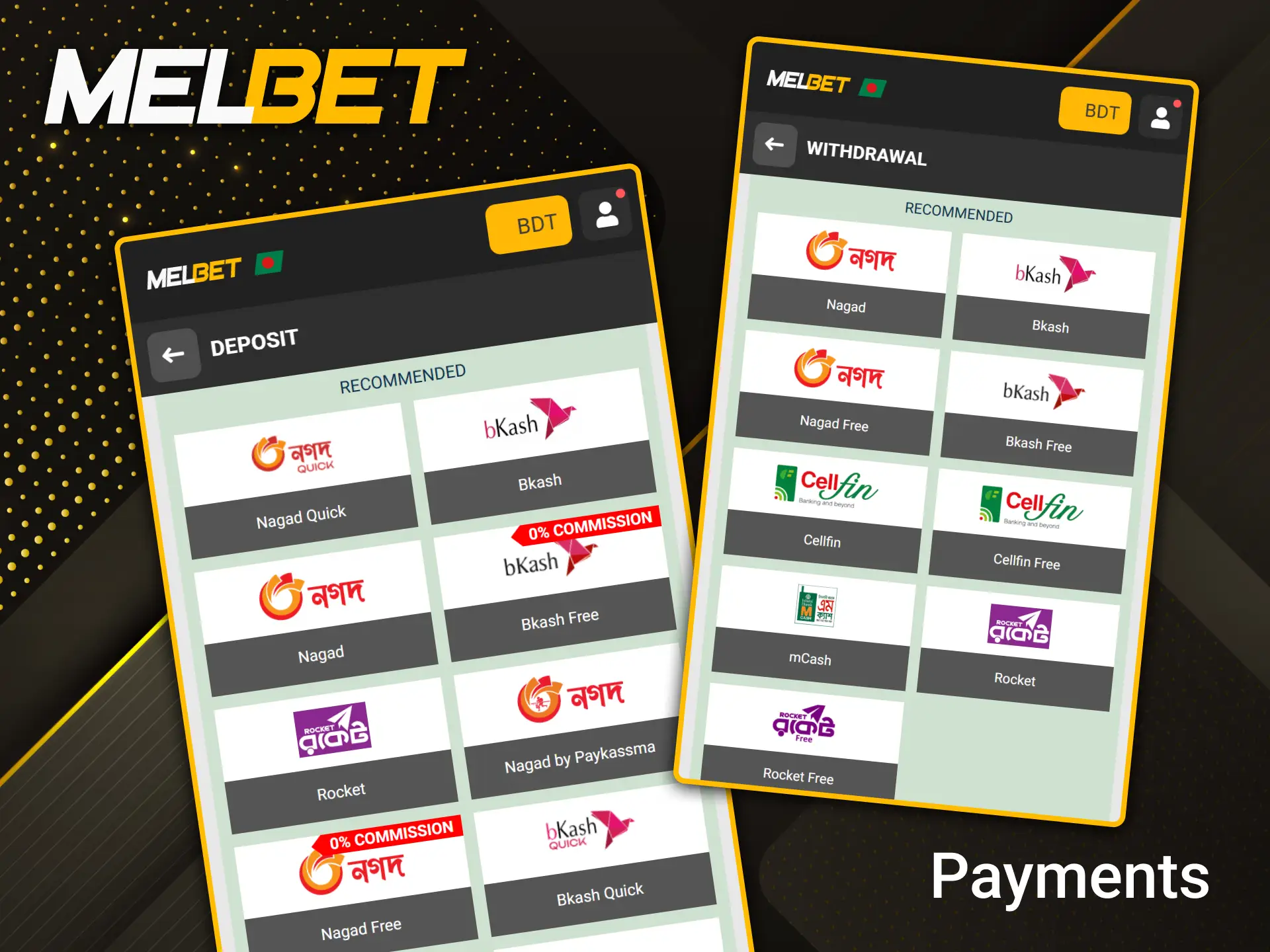 Enjoy secure deposits and fast withdrawals using convenient local payment methods at Melbet.