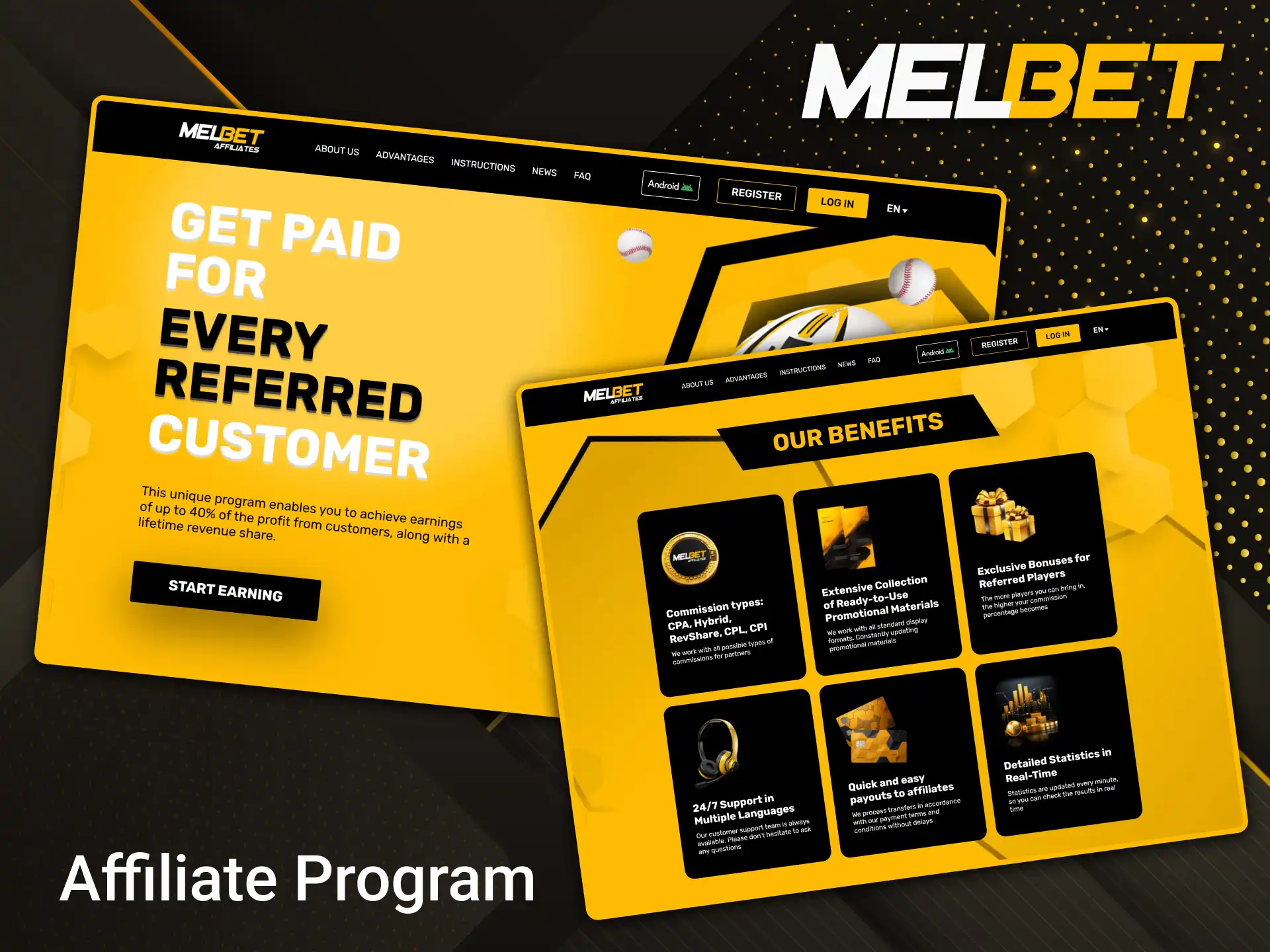 Join the profitable Melbet affiliate program and earn generous profits.