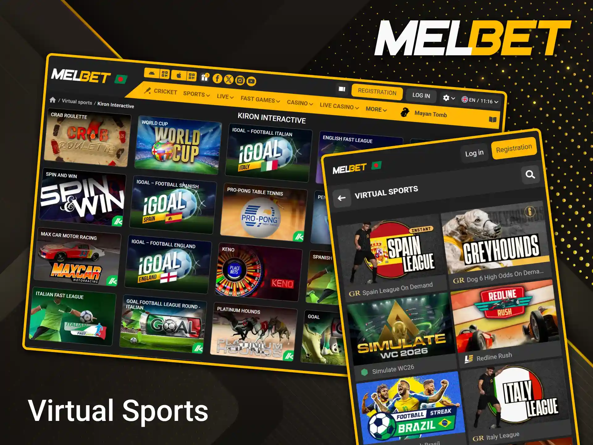 Enjoy virtual sports betting opportunities at Melbet.
